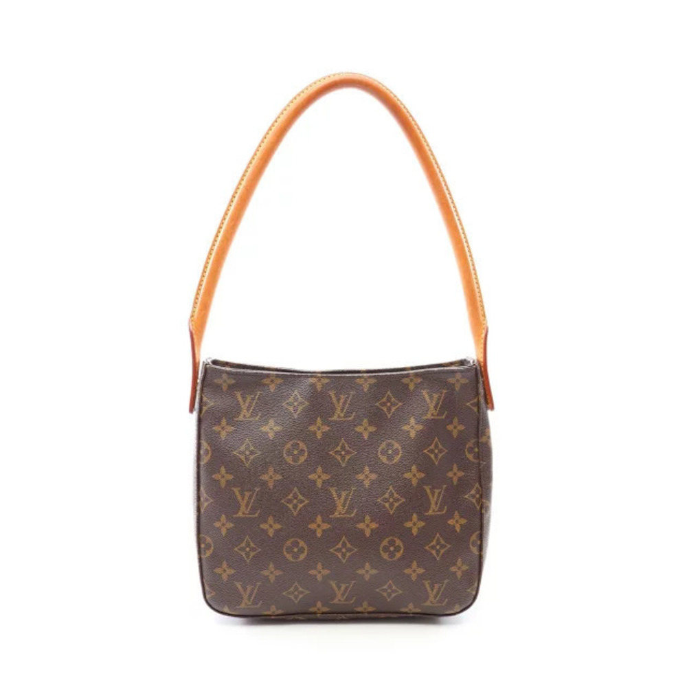 Louis Vuitton Looping Shoulder Bag Canvas Leather Monogram Brown